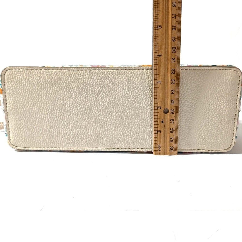 Nanette Lepore Floral Vegan Leather Crossbody Bag Pastel Dome Chain Strap Purse - Picture 14 of 16